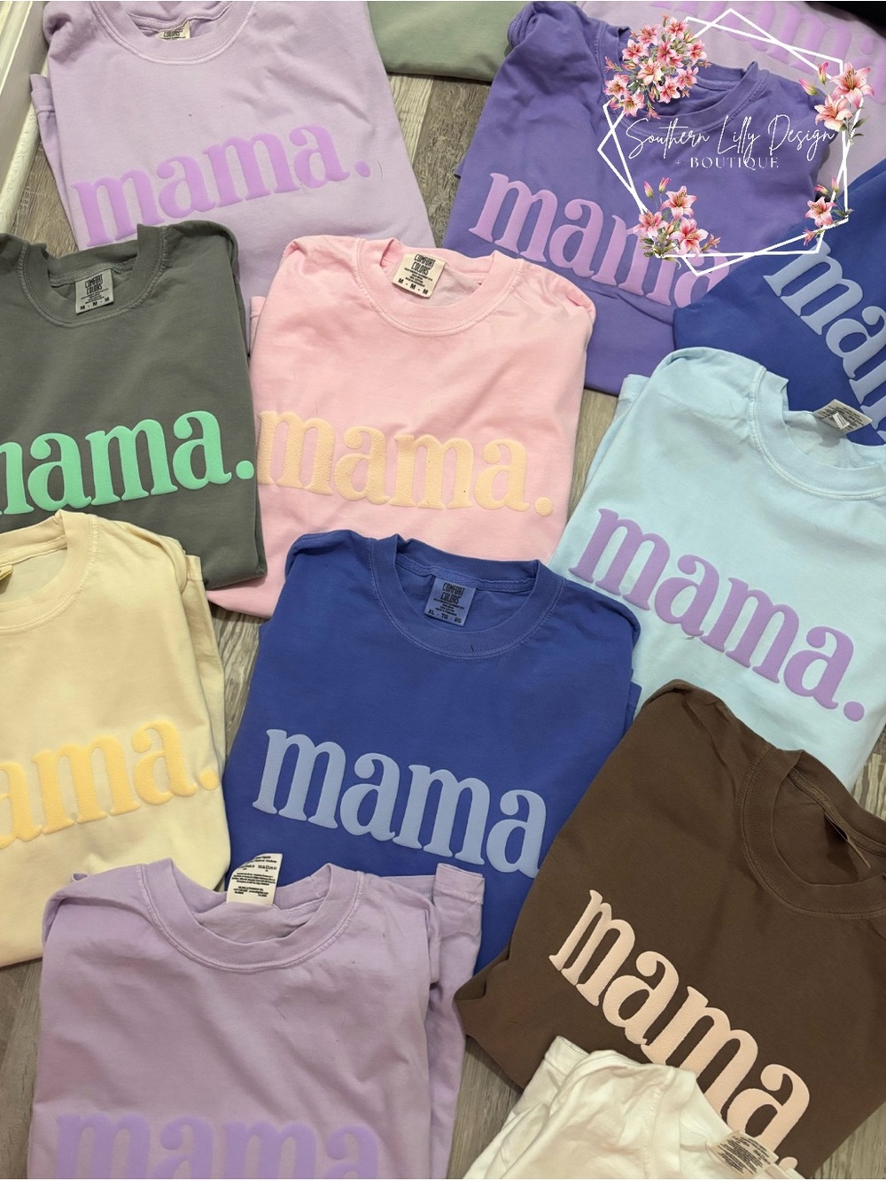 Comfort Colors RANDOM COMBO Puff Vinyl Mama T Shirt